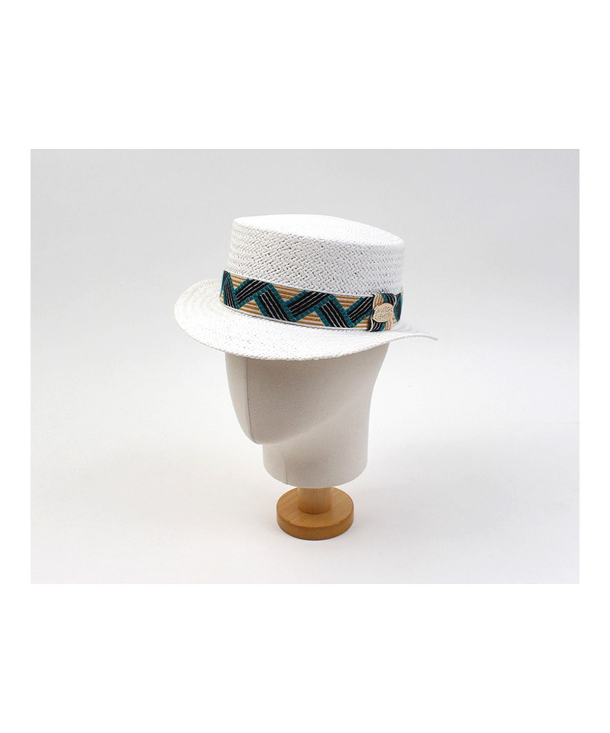 유니버셜 케미스트리(UNIVERSAL CHEMISTRY) Cool Line White Flat Short Panama Hat 여름페도라