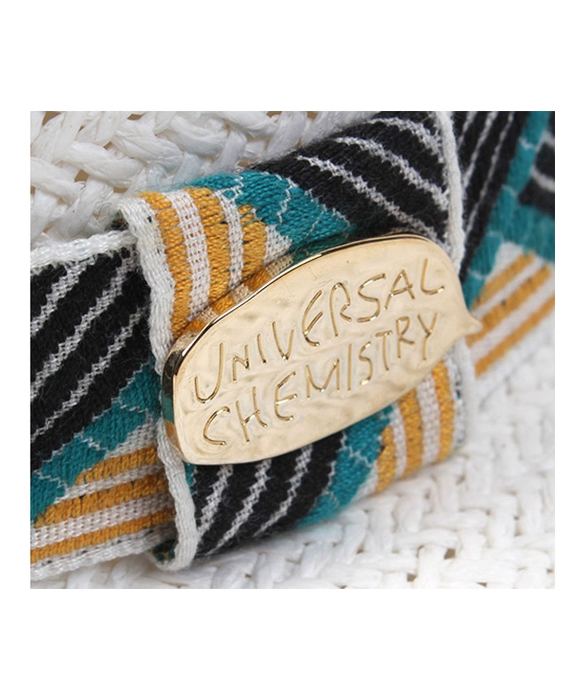 유니버셜 케미스트리(UNIVERSAL CHEMISTRY) Cool Line White Flat Short Panama Hat 여름페도라