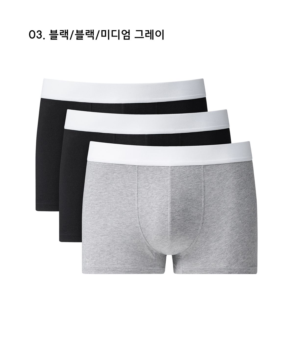 무신사 스탠다드(MUSINSA STANDARD) 맨즈 코튼 드로즈 화이트 밴드 3팩