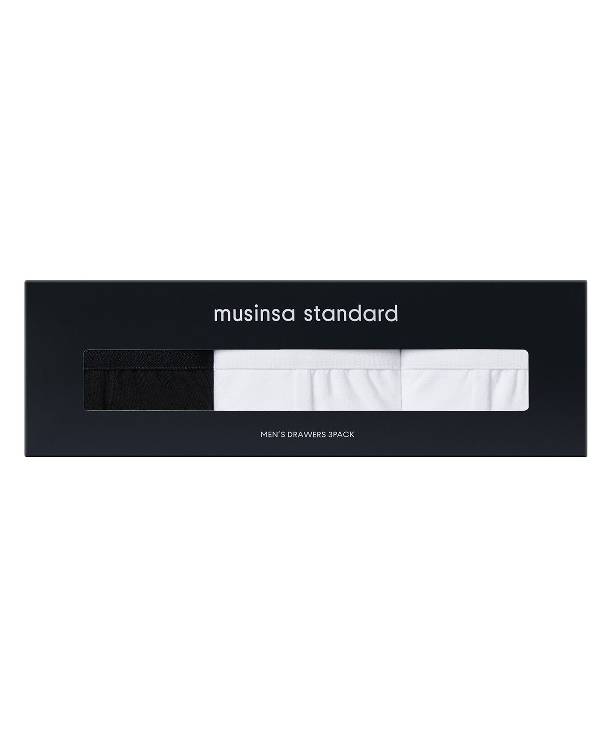 무신사 스탠다드(MUSINSA STANDARD) 맨즈 코튼 드로즈 블랙 & 화이트 3팩