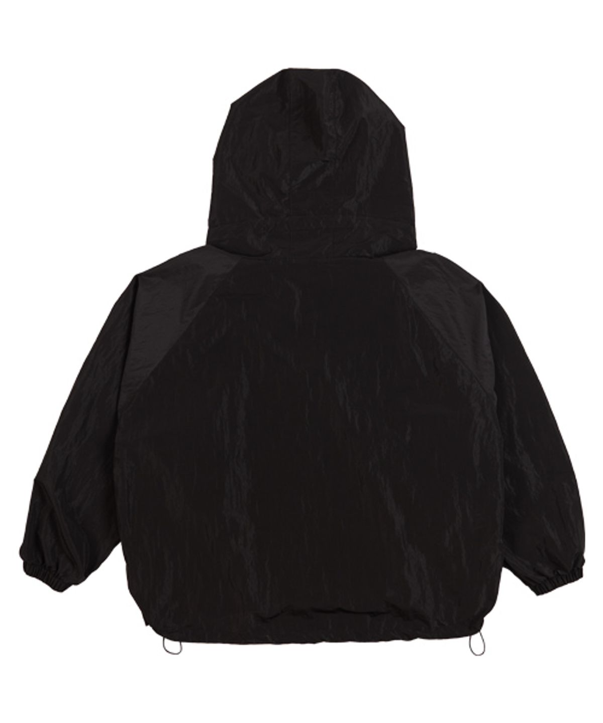 써치410(SEARCH410) [UNISEX] NUMBER ANORAK HOODIE_BLACK