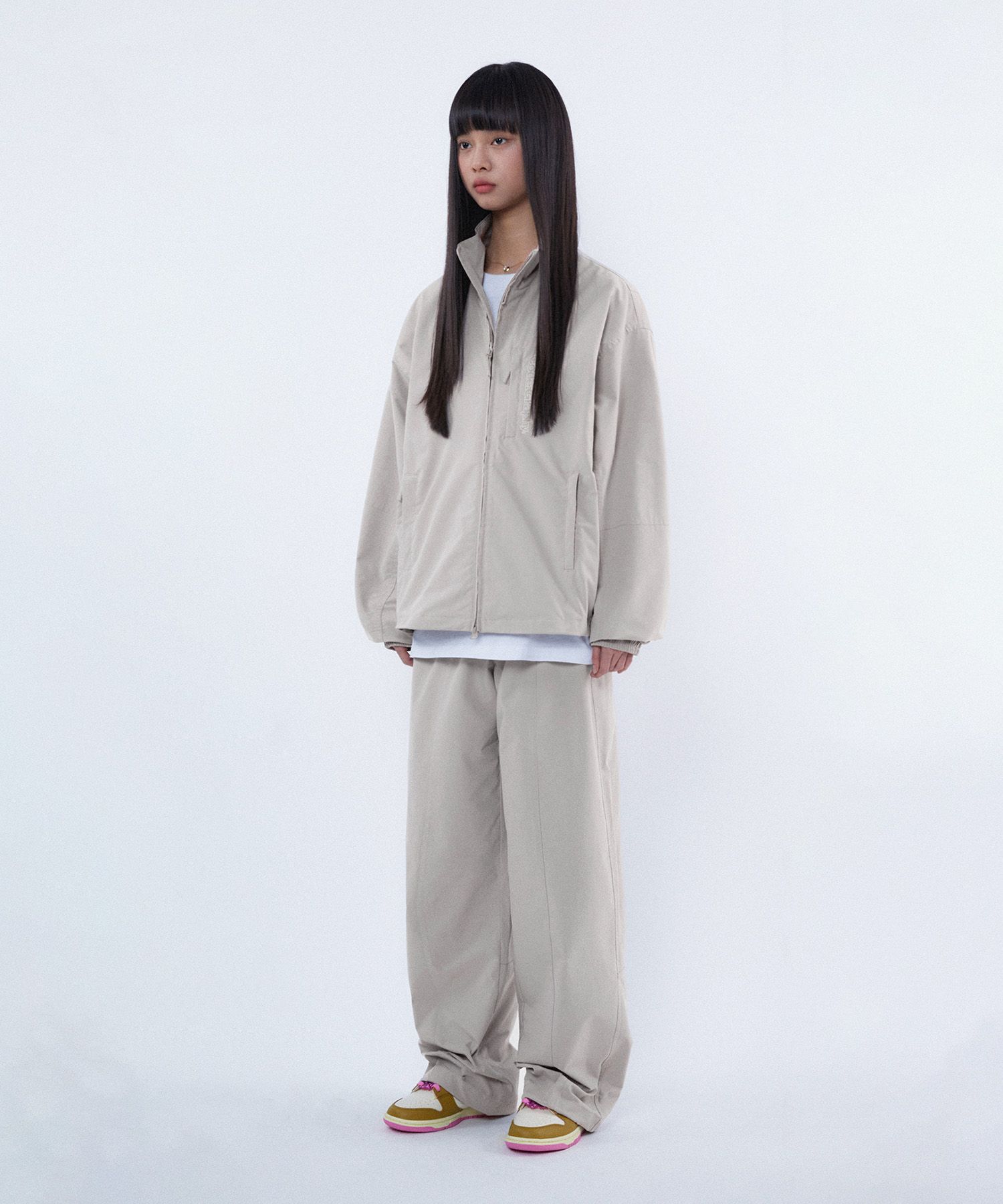 CODEGRAPHY 2WAY テック ショート ジャケット_クリーム MUSINSA | Codegraphy Cotton Tech Short Jacket_Cream