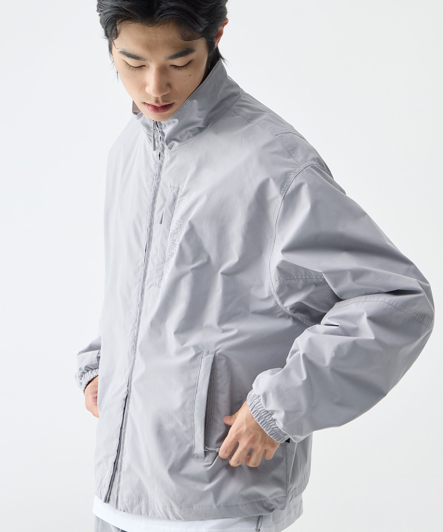 CODEGRAPHY 2WAY 配色 テック ショート ジャケット_グレー MUSINSA公式 | Codegraphy 2-WAY TECH SHORT JACKET_GRAY