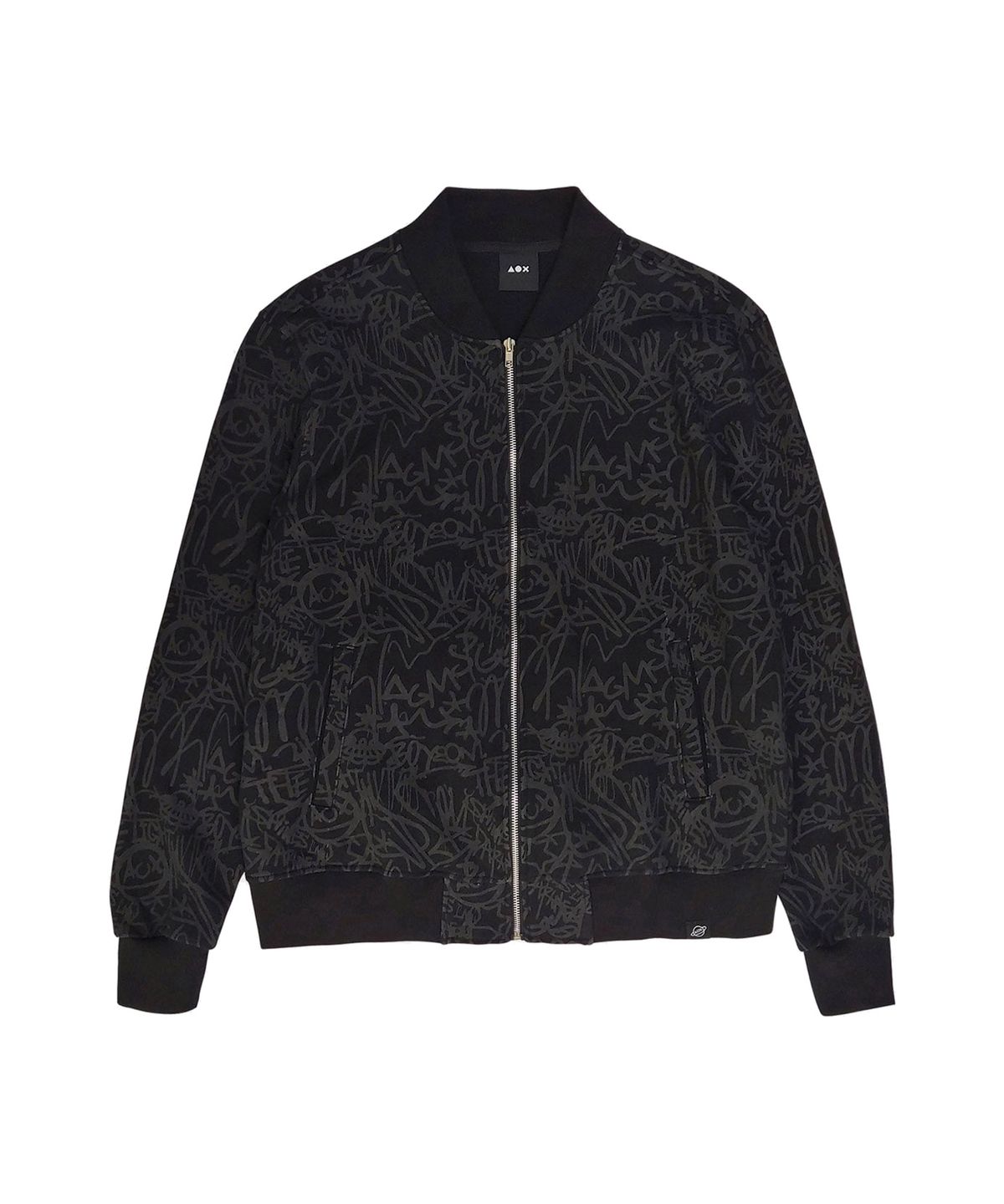 에이오엑스(AOX) Graffiti bomber jacket(Black)