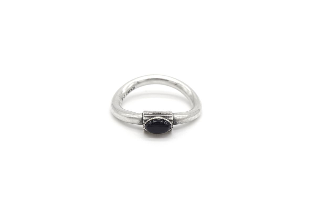 오드콜렛(ODDCOLLET) [SILVER925]texture ring (black)