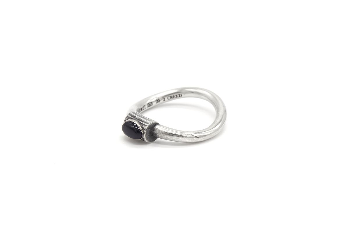 오드콜렛(ODDCOLLET) [SILVER925]texture ring (black)