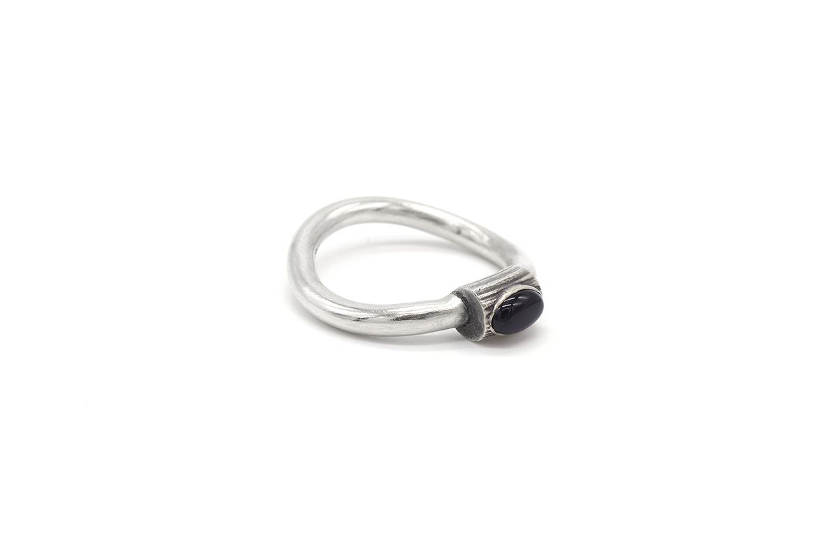 오드콜렛(ODDCOLLET) [SILVER925]texture ring (black)