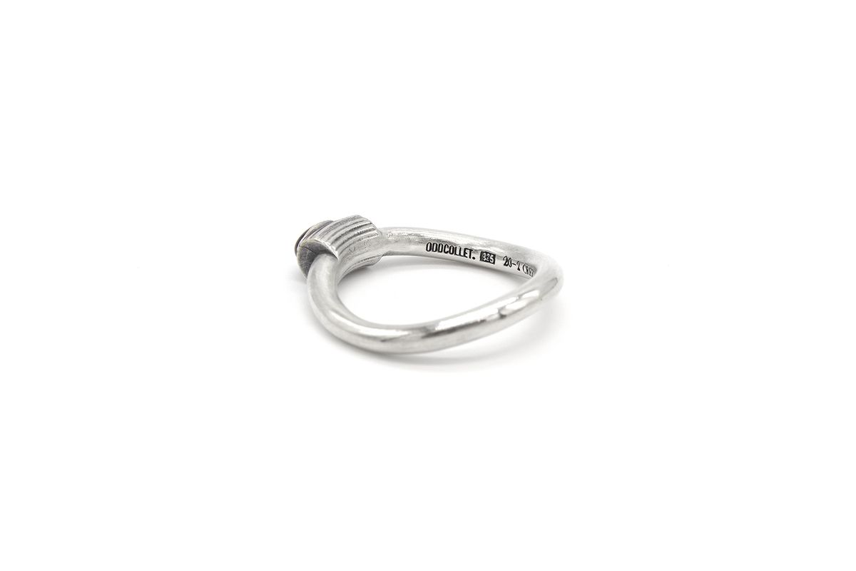 오드콜렛(ODDCOLLET) [SILVER925]texture ring (black)