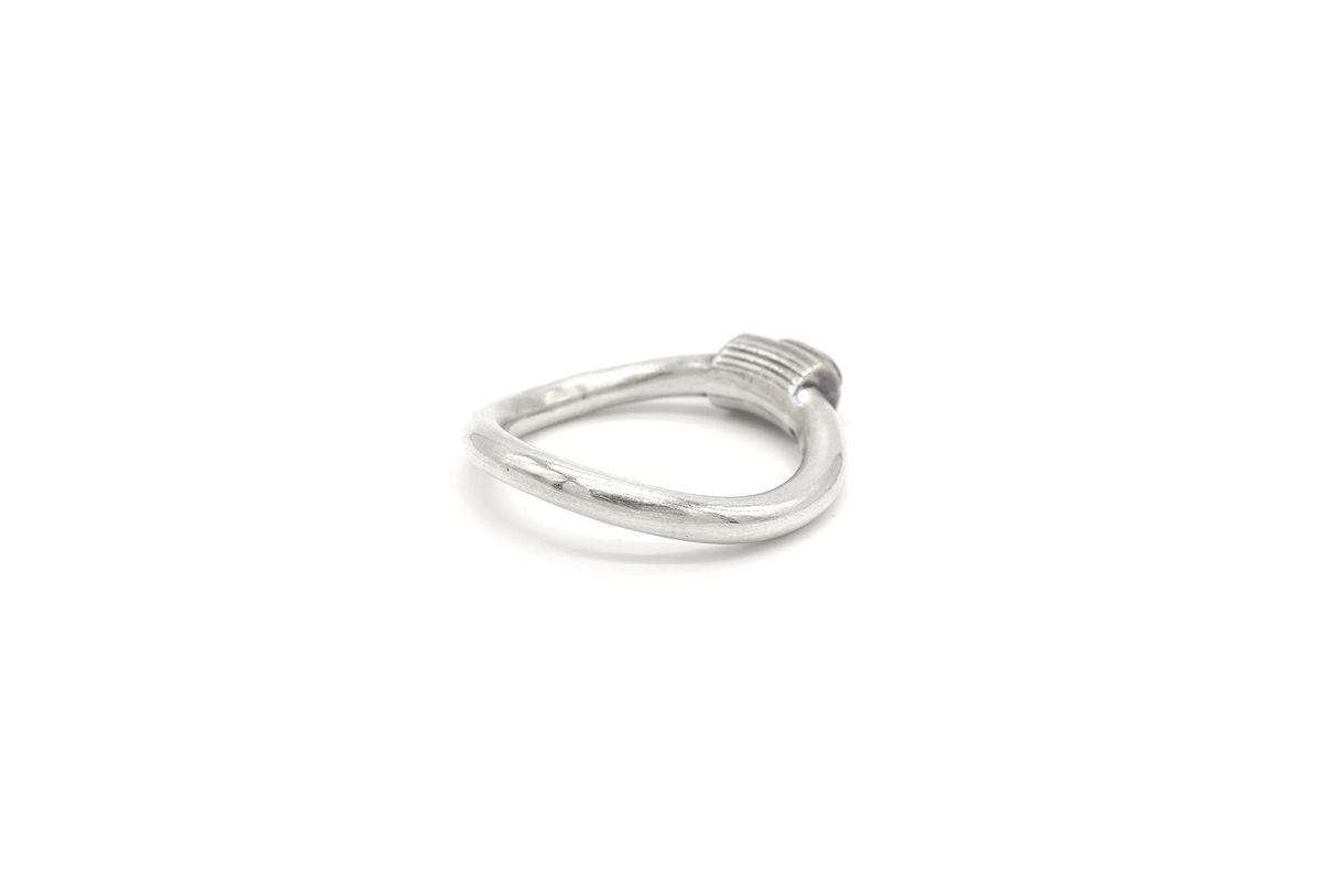 오드콜렛(ODDCOLLET) [SILVER925]texture ring (black)