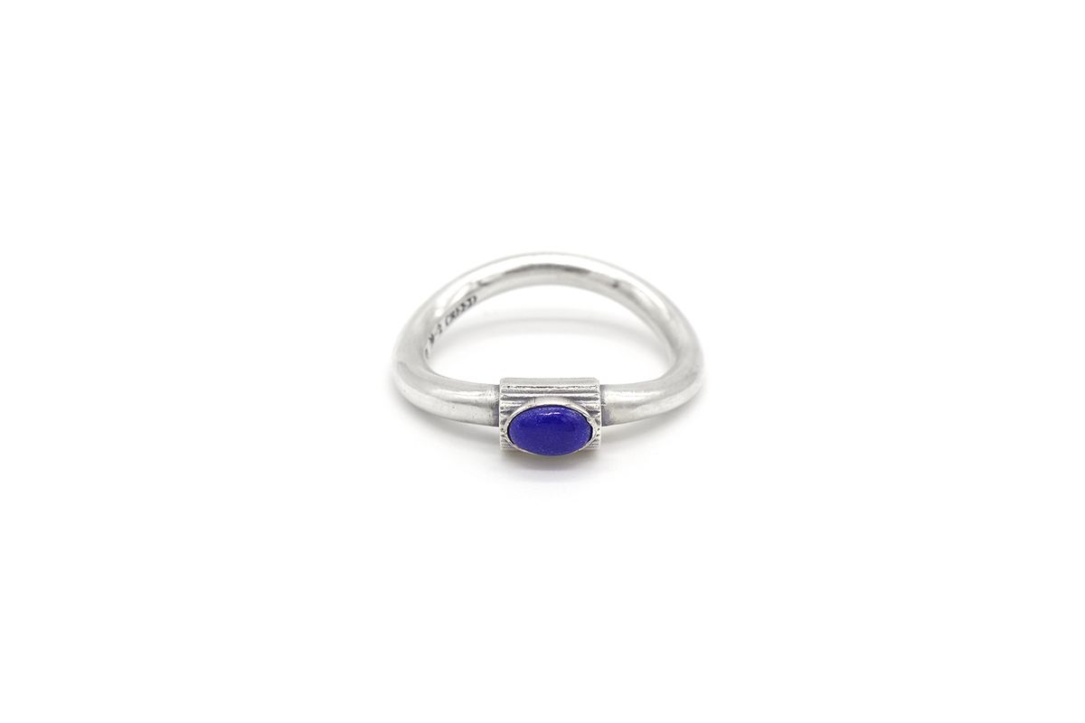 오드콜렛(ODDCOLLET) [SILVER925]texture ring (blue)