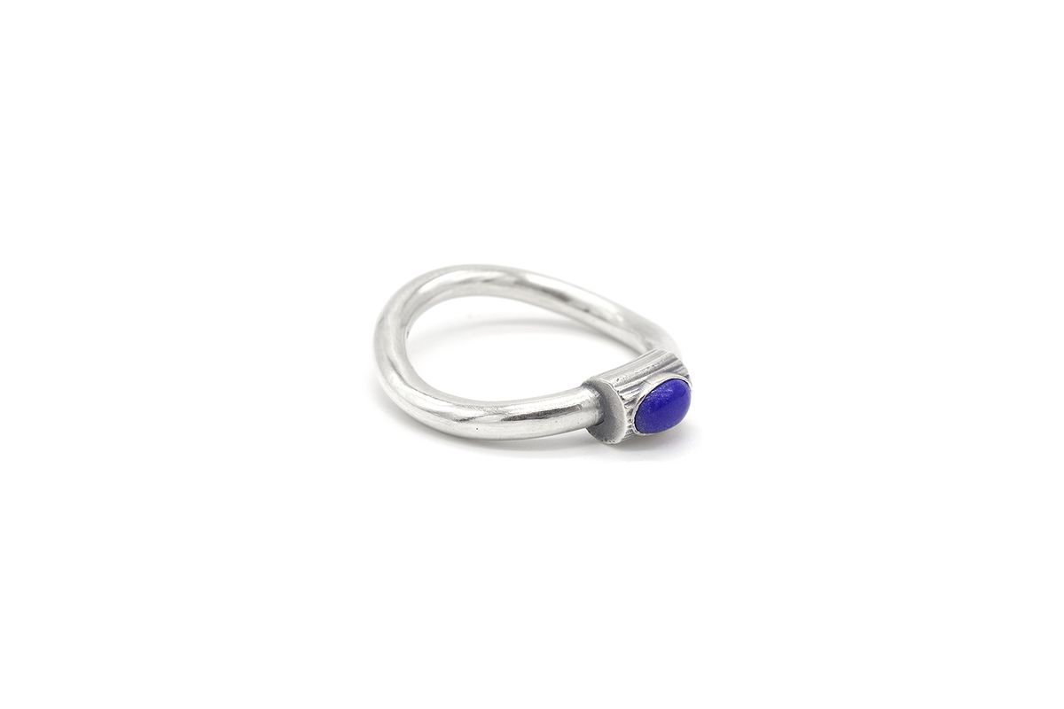 오드콜렛(ODDCOLLET) [SILVER925]texture ring (blue)