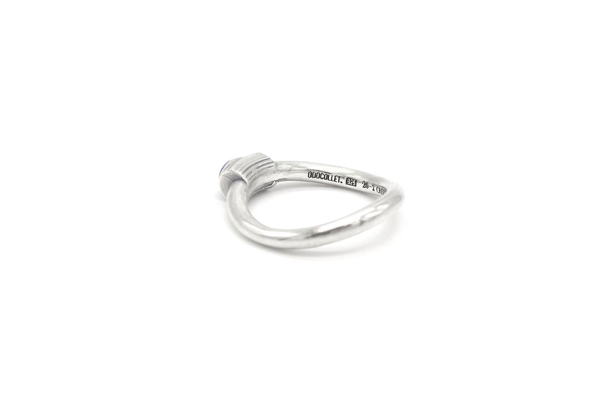 오드콜렛(ODDCOLLET) [SILVER925]texture ring (blue)