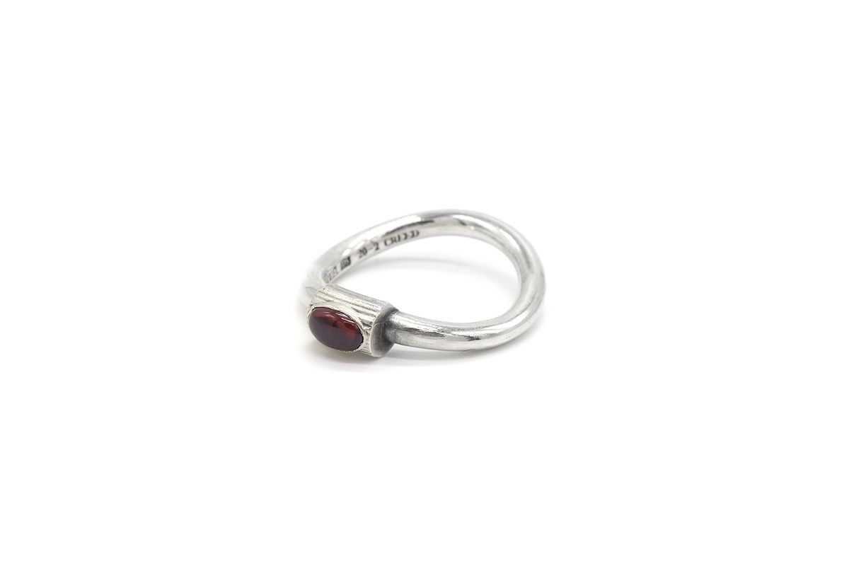 오드콜렛(ODDCOLLET) [SILVER925]texture ring (red)