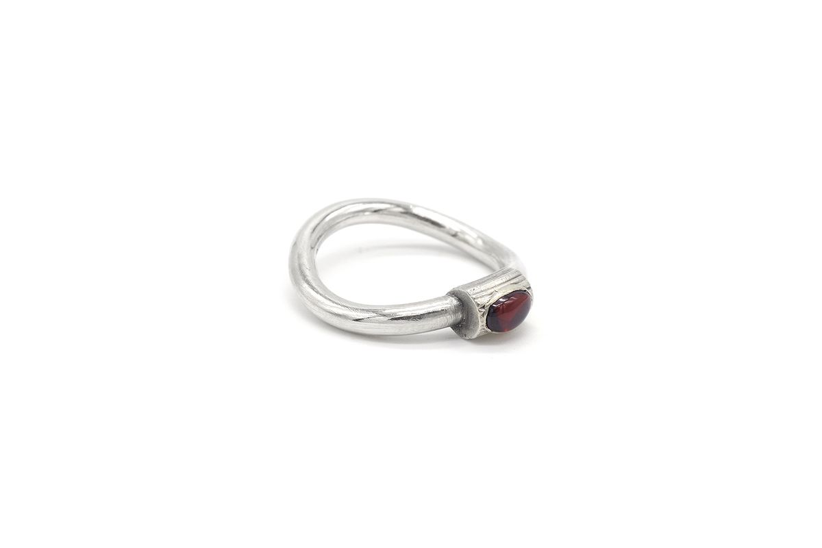 오드콜렛(ODDCOLLET) [SILVER925]texture ring (red)