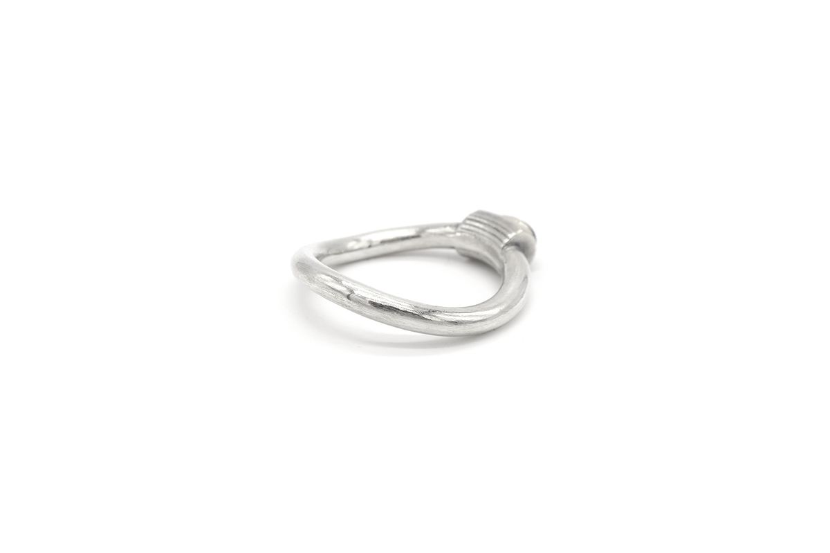 오드콜렛(ODDCOLLET) [SILVER925]texture ring (red)