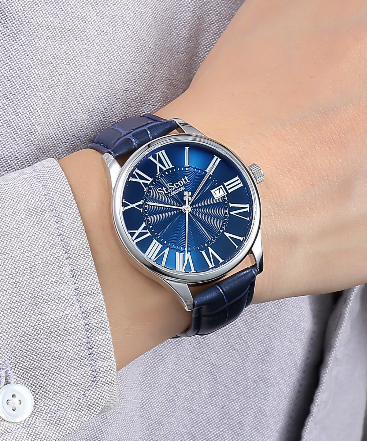 세인트스코트런던(ST.SCOTT LONDON) 클래식 데이트 가죽 시계 4종 / ST7110L