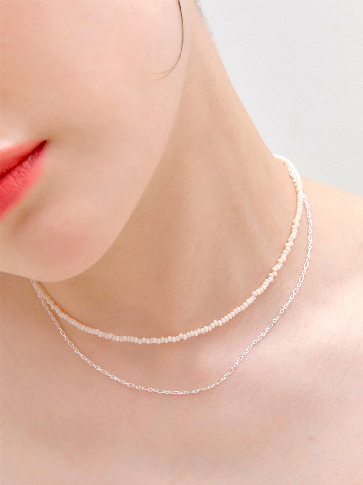 리엔느와르(leeENoir) Milkshake Beads Necklace