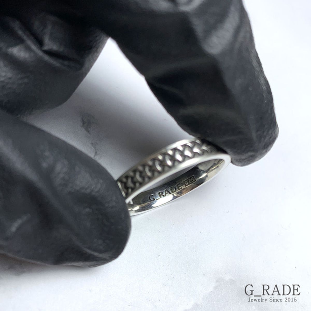 지레이드(G_RADE) Pattern Logo Layered Ring No.1