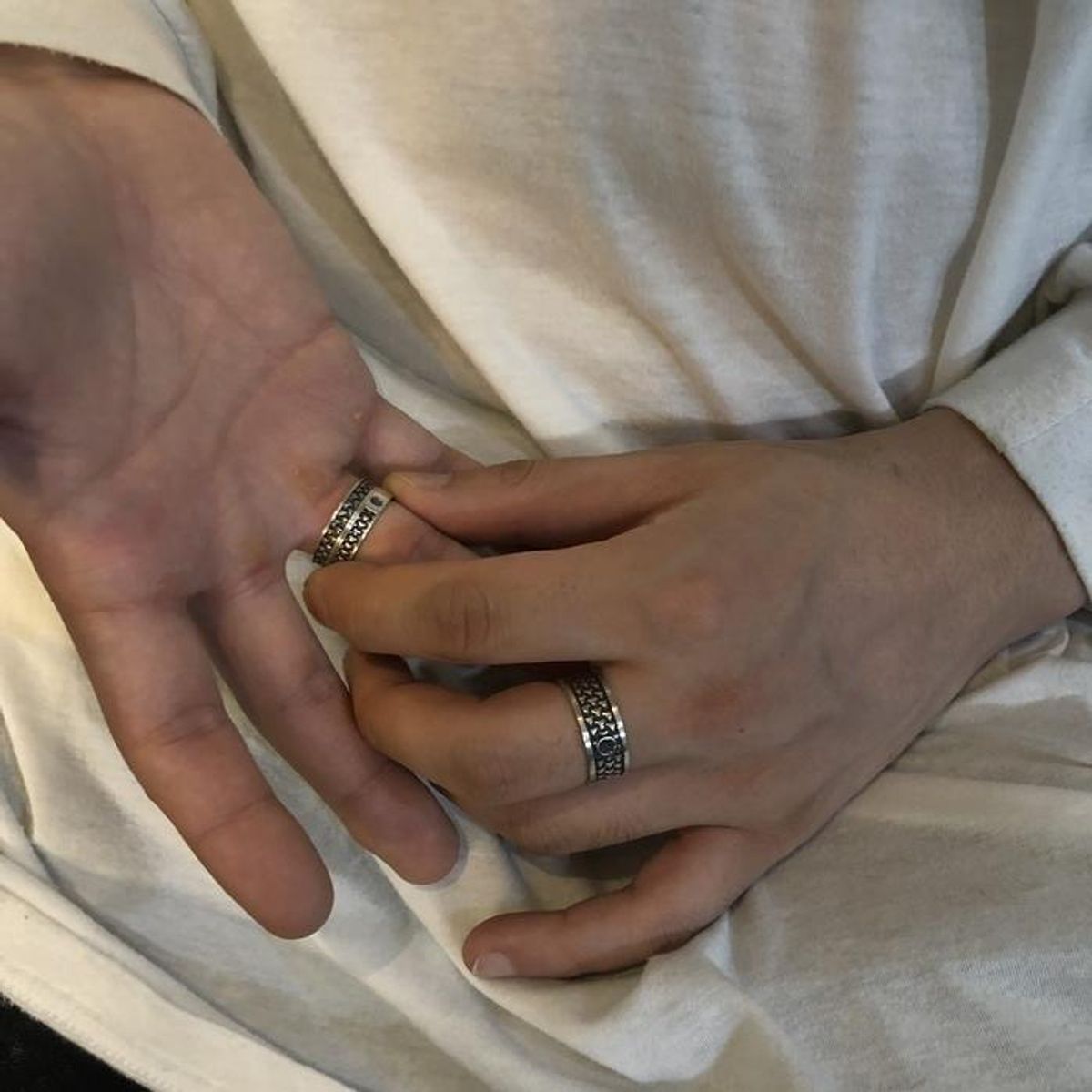 지레이드(G_RADE) Pattern Logo Layered Ring No.1