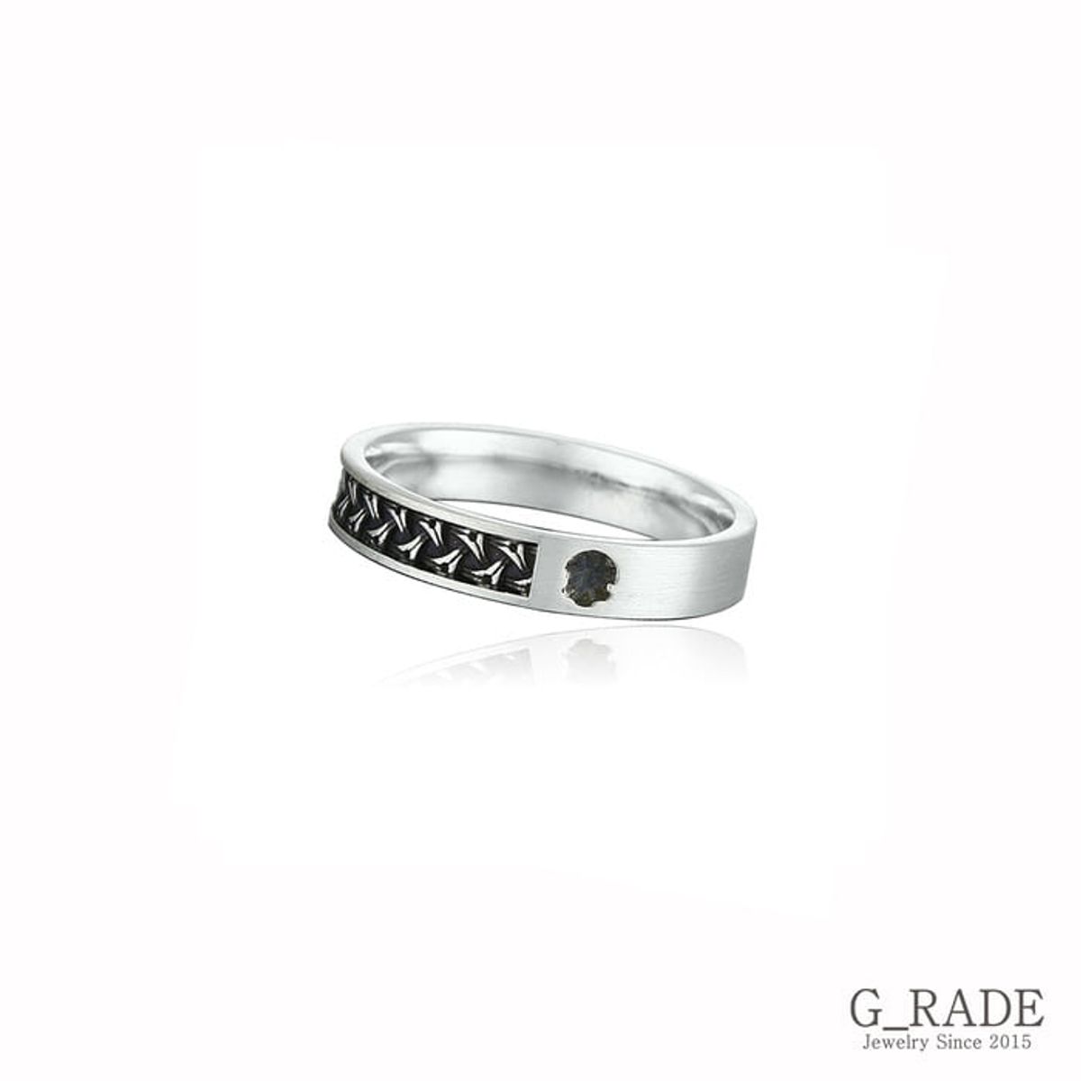 지레이드(G_RADE) Pattern Logo Layered Ring No.2
