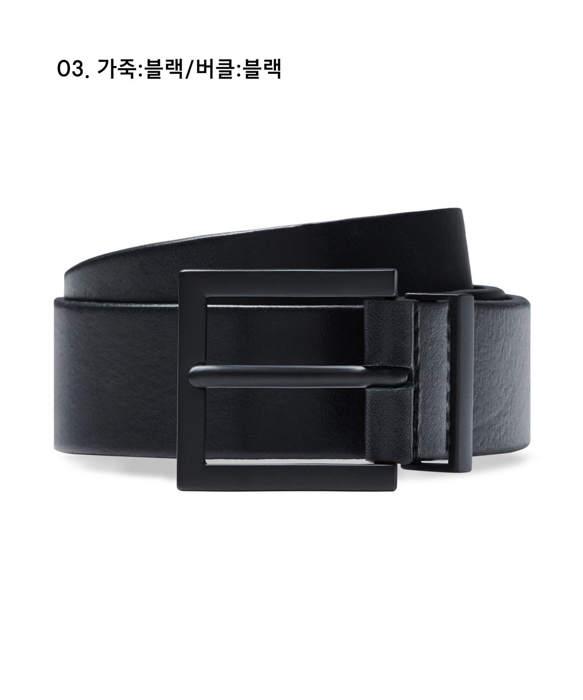 무신사 스탠다드(MUSINSA STANDARD) 스퀘어 이탈리안 레더 벨트_30mm