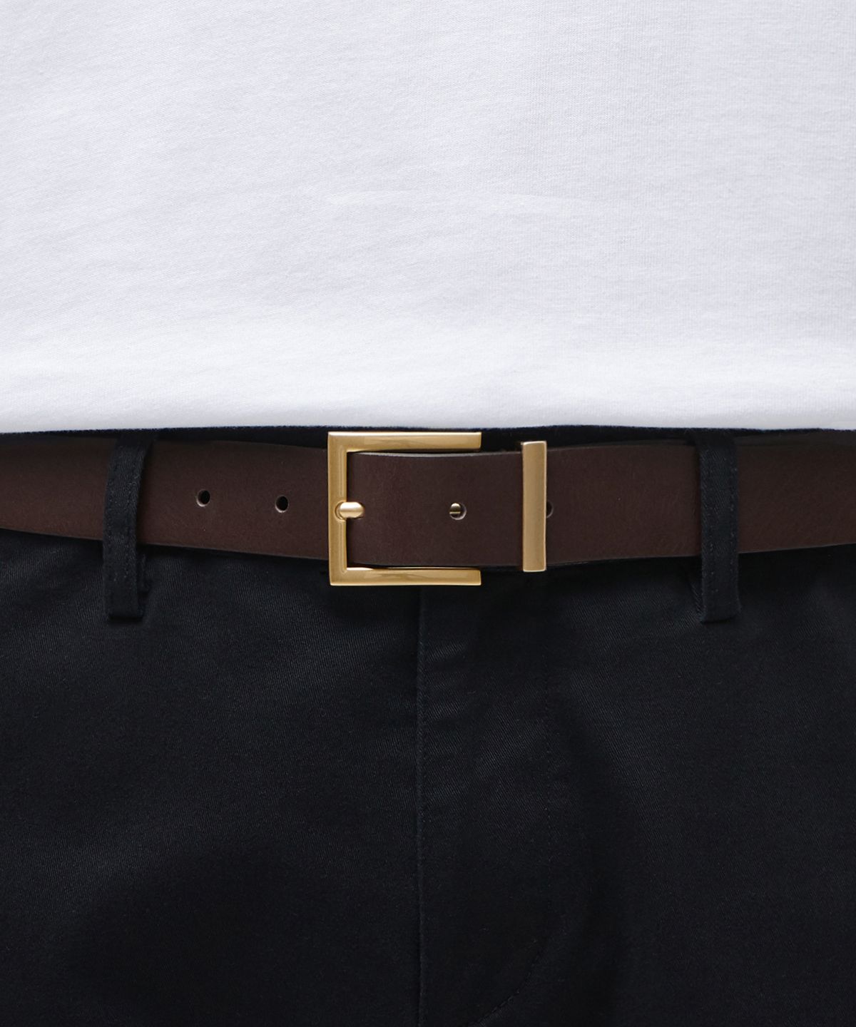 무신사 스탠다드(MUSINSA STANDARD) 스퀘어 이탈리안 레더 벨트_30mm