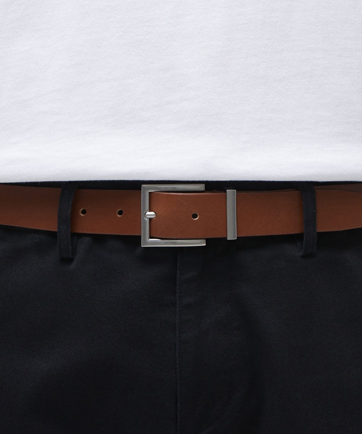 무신사 스탠다드(MUSINSA STANDARD) 스퀘어 이탈리안 레더 벨트_30mm