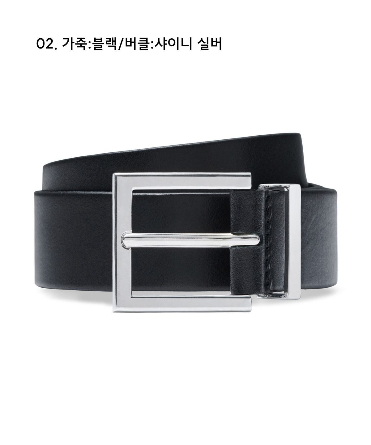 무신사 스탠다드(MUSINSA STANDARD) 스퀘어 이탈리안 레더 벨트_30mm