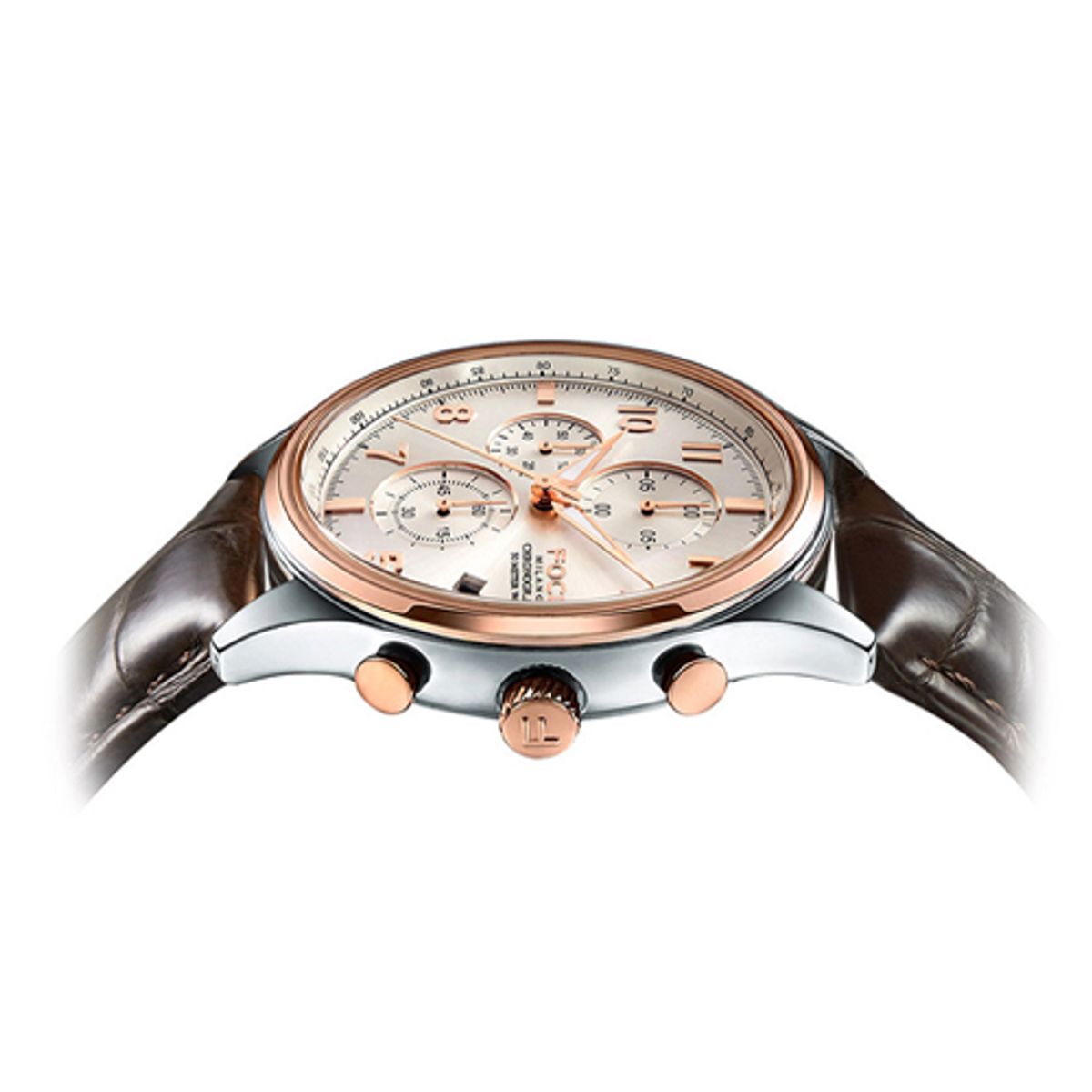 포체(FOCE) 43mm 크로노그래프 남성 가죽시계 FM7530L-WRG