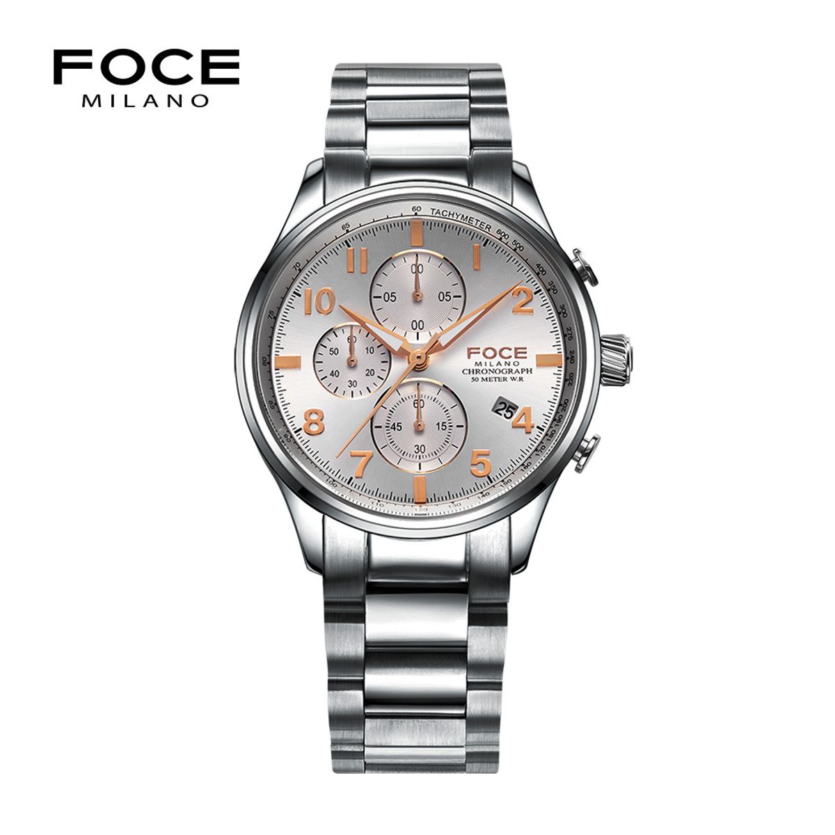 포체(FOCE) 43mm 크로노그래프 남성 메탈시계 FM7530WRG
