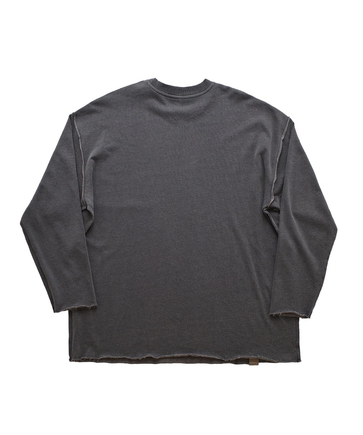 어낫띵(A NOTHING) VINTAGE P. DYEING CUT-OUT BOX TEE (Charcoal)
