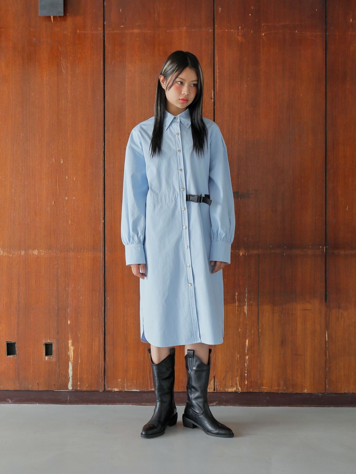 느와(NOIR) Belt Dress