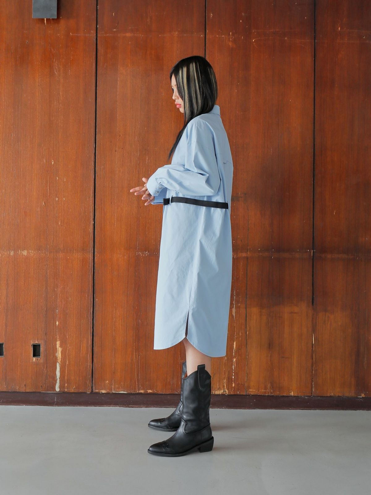 느와(NOIR) Belt Dress