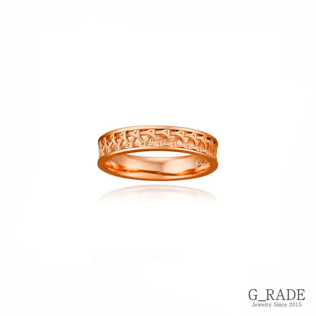 지레이드(G_RADE) Pattern Logo Layered Ring Plating Ver No.2