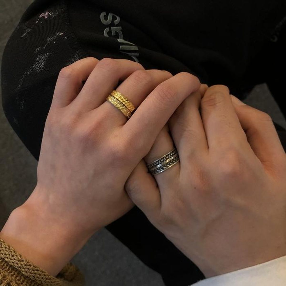 지레이드(G_RADE) Pattern Logo Layered Ring Plating Ver No.1