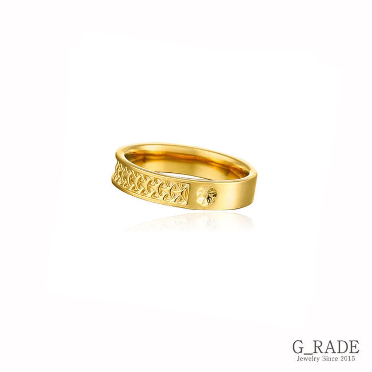 지레이드(G_RADE) Pattern Logo Layered Ring Plating Ver No.1