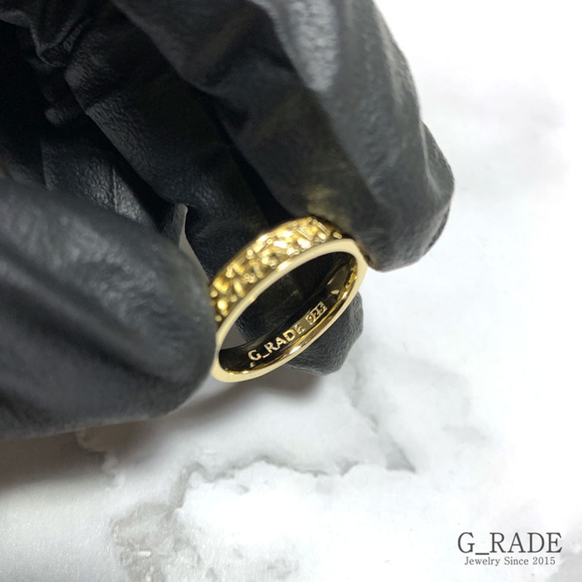 지레이드(G_RADE) Pattern Logo Layered Ring Plating Ver No.1