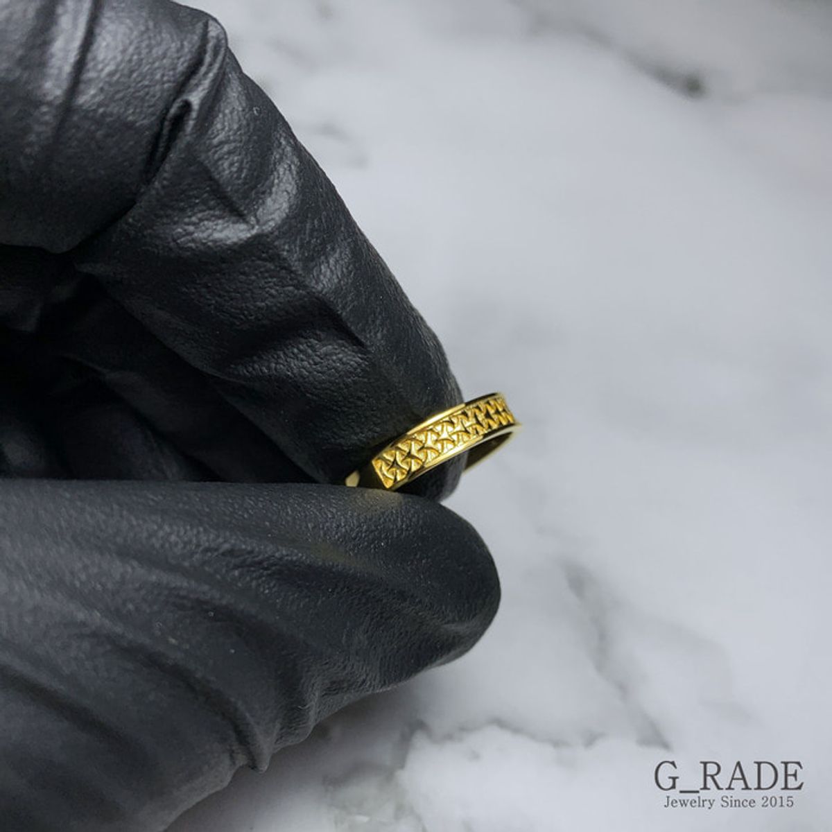 지레이드(G_RADE) Pattern Logo Layered Ring Plating Ver No.1