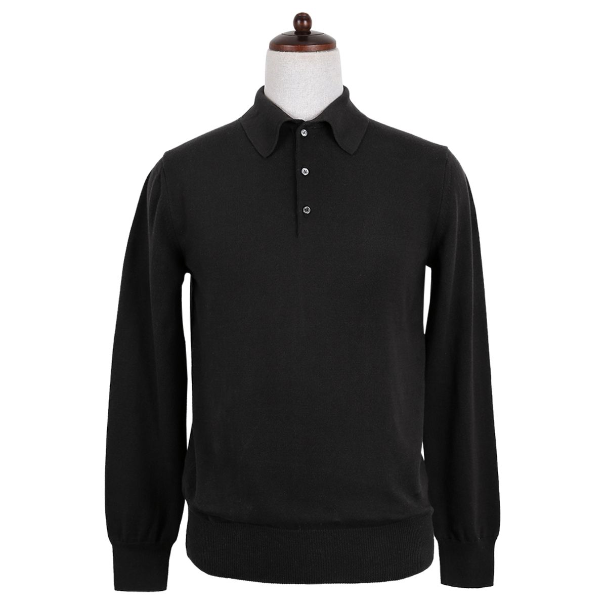 솔티(SORTIE) 14gg Polo Collar Knit (Black)