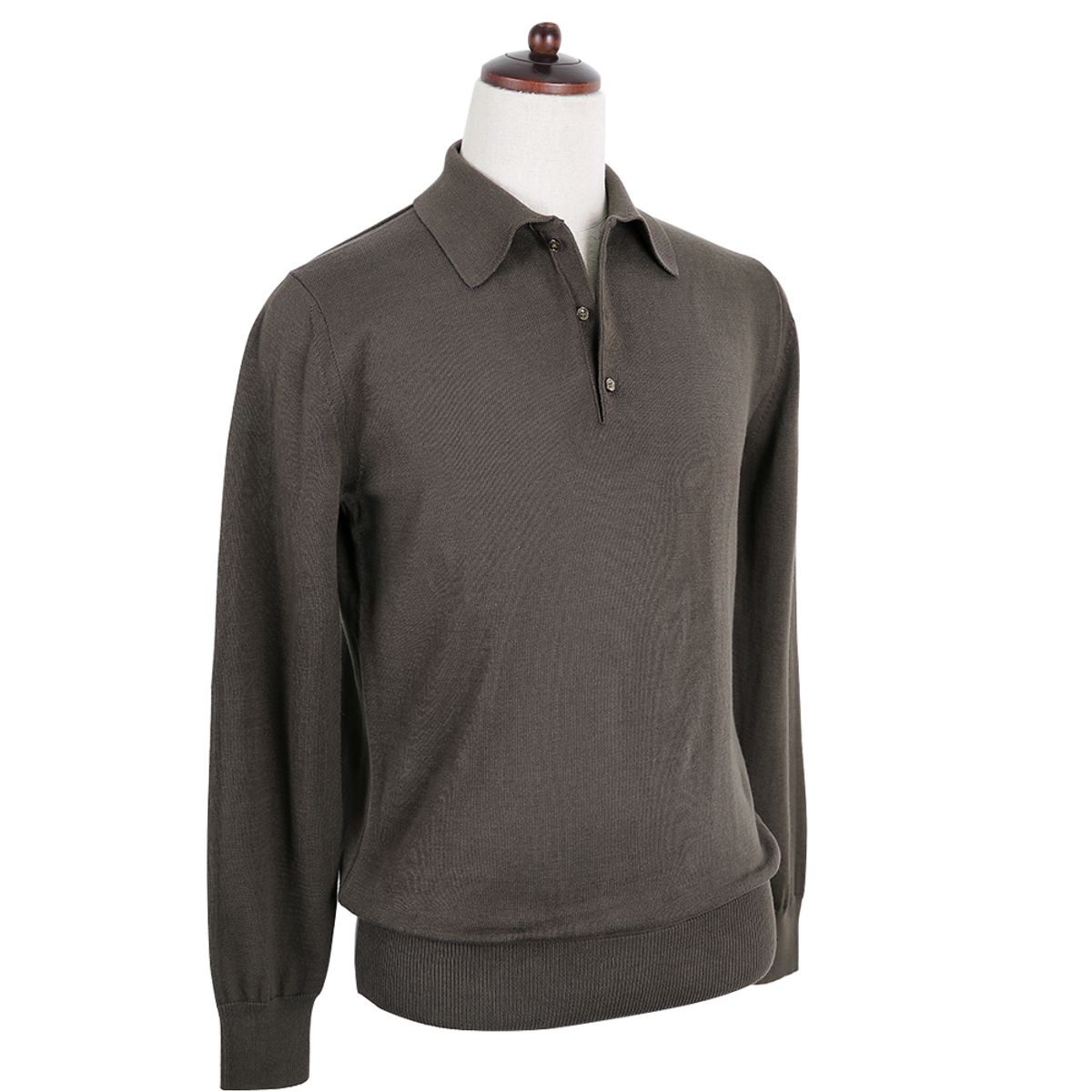 솔티(SORTIE) 14gg Polo Collar Knit (Brown)