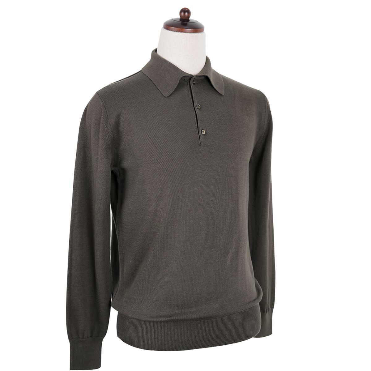 솔티(SORTIE) 14gg Polo Collar Knit (Brown)