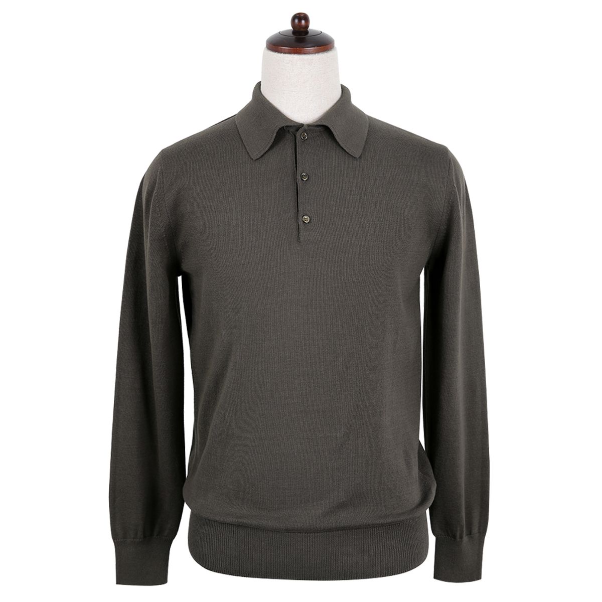 솔티(SORTIE) 14gg Polo Collar Knit (Brown)
