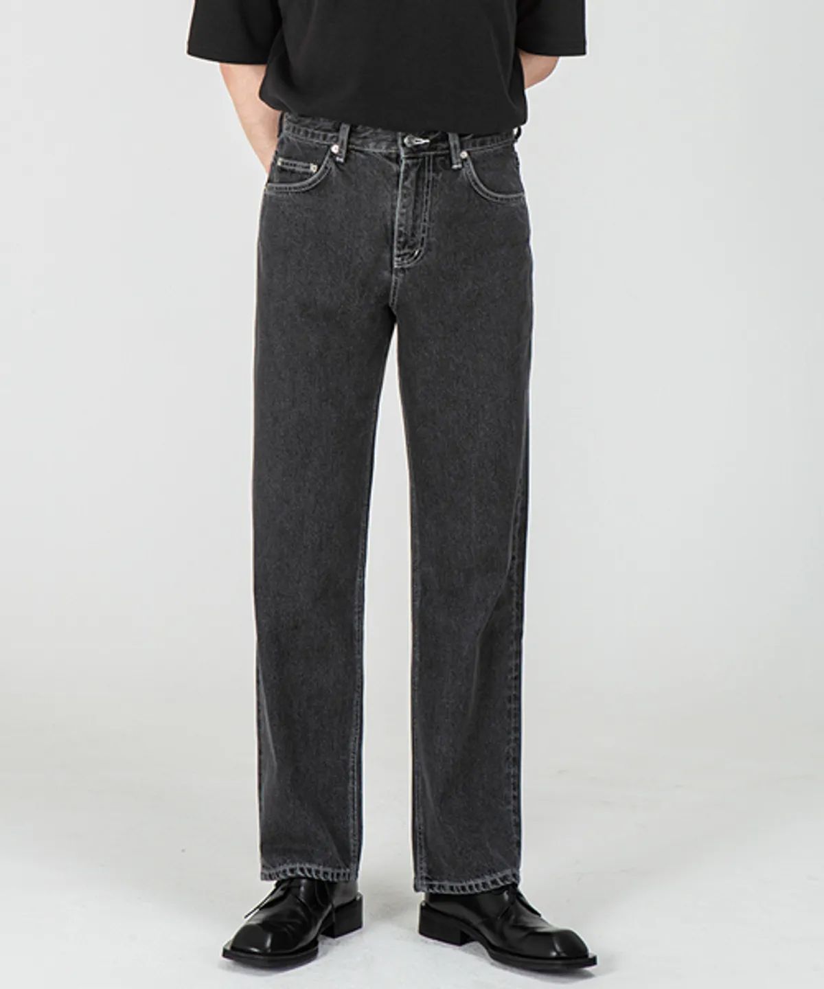 브랜디드(BRANDED) 1967 JET BLACK JEANS [WIDE STRAIGHT]