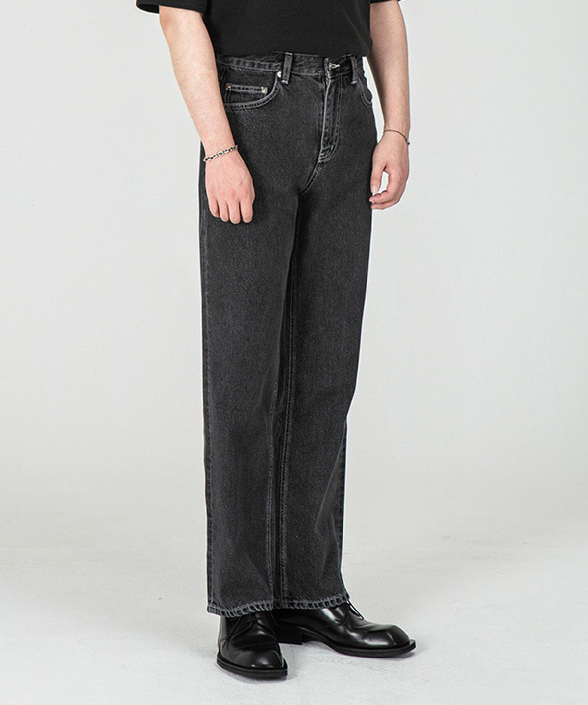 브랜디드(BRANDED) 1967 JET BLACK JEANS [WIDE STRAIGHT]