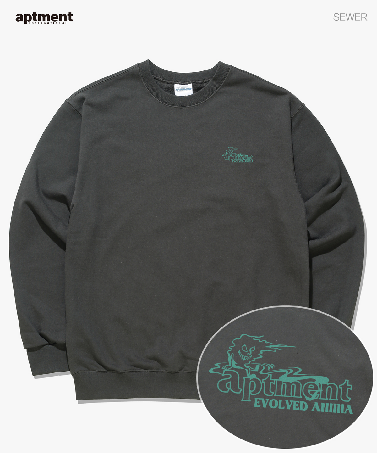 아파트먼트(APARTMENT) [남녀공용] LIVE FAST SWEAT SHIRT (5 COLOR)