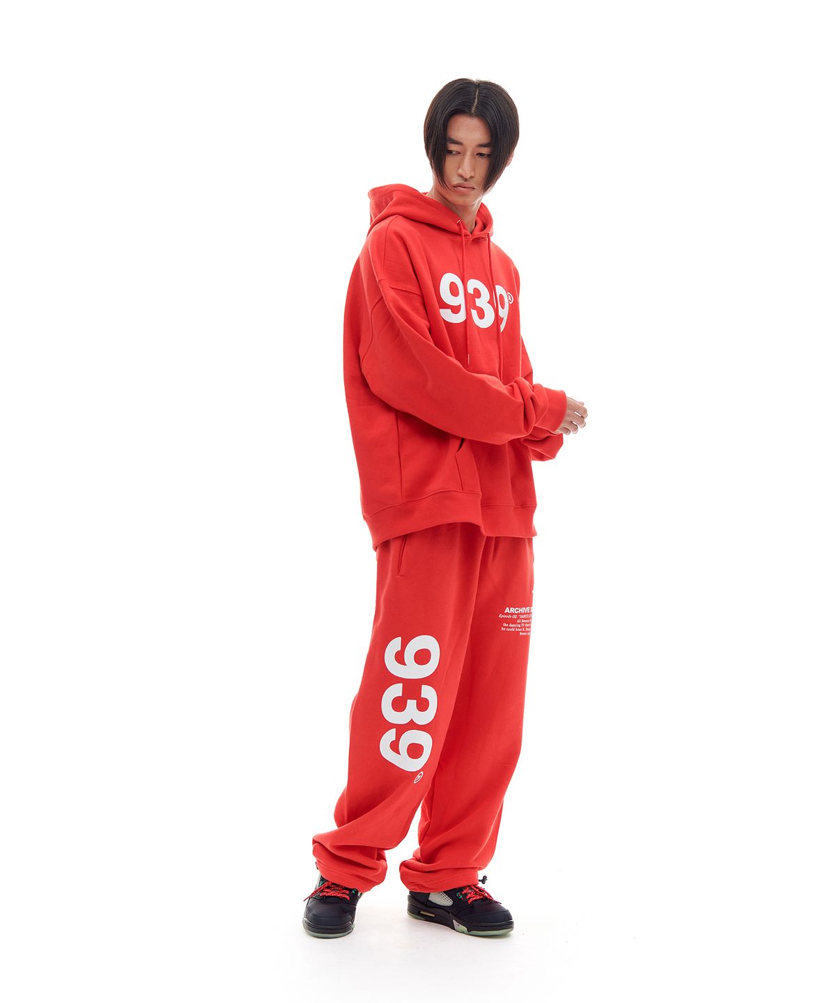 아카이브 볼드(ARCHIVE BOLD) 939 LOGO HOOD (DEEP RED)