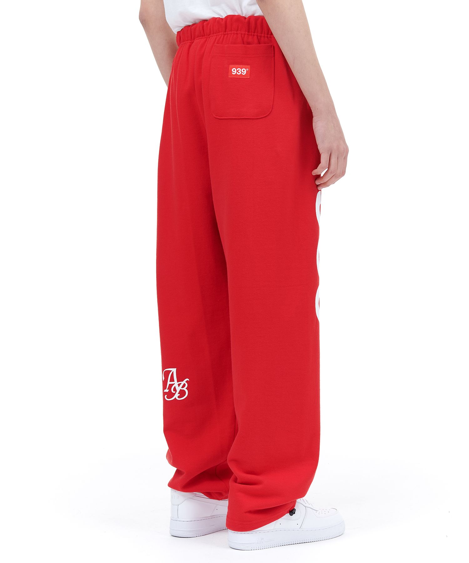MUSINSA | ARCHIVE BOLD 939 LOGO SWEAT PANTS_DEEP RED