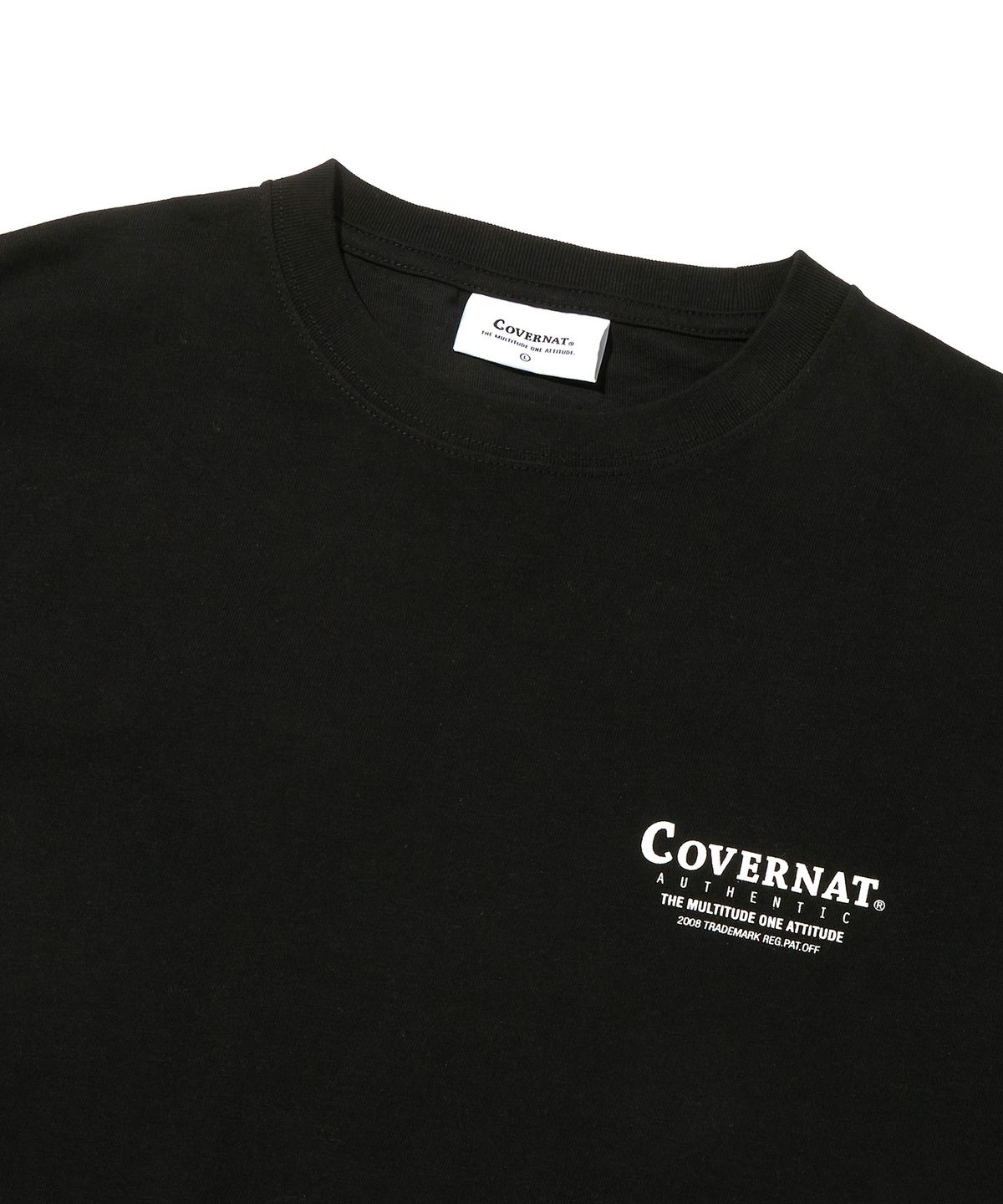 커버낫(COVERNAT) 레이아웃 로고 롱슬리브 블랙