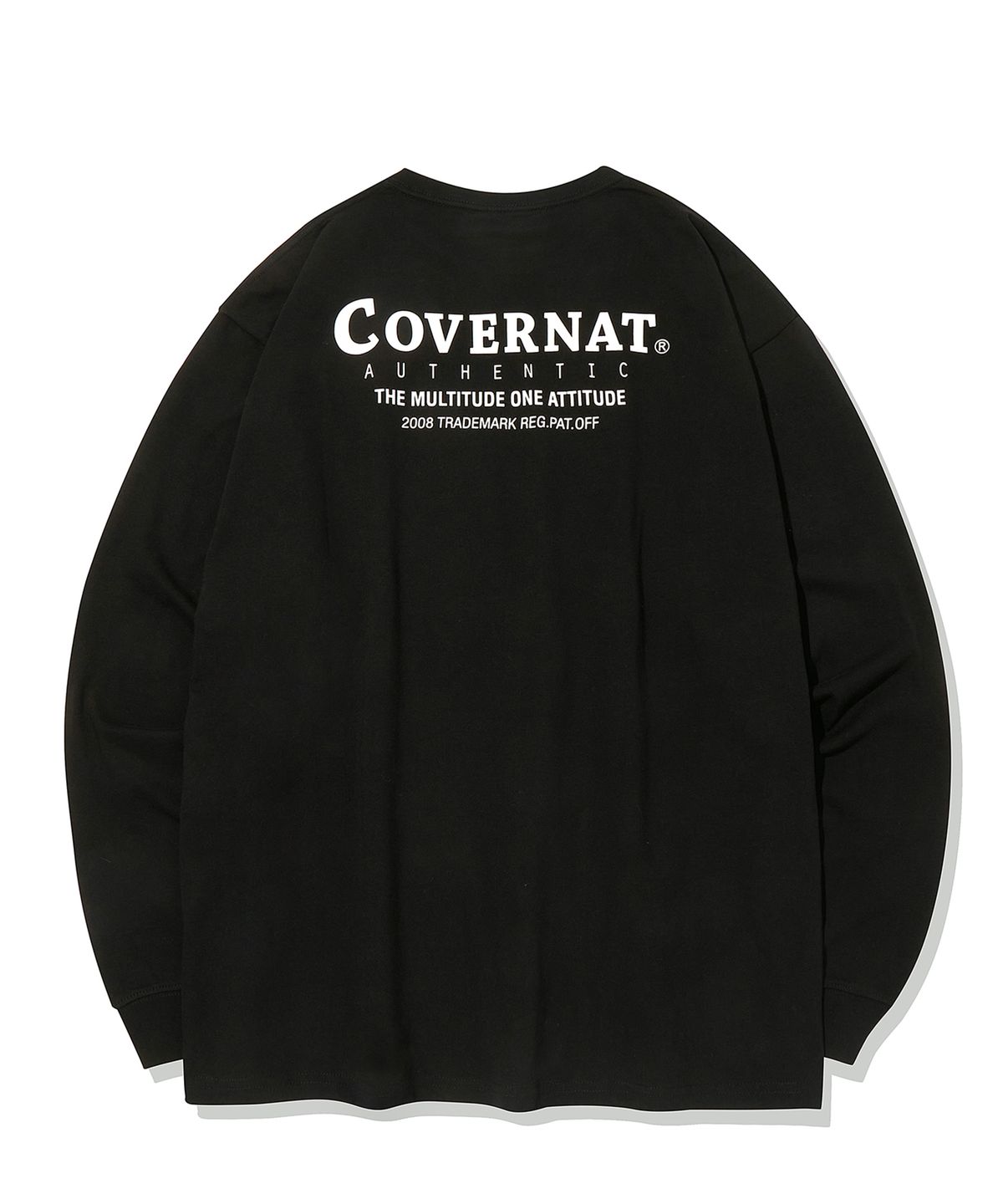 커버낫(COVERNAT) 레이아웃 로고 롱슬리브 블랙
