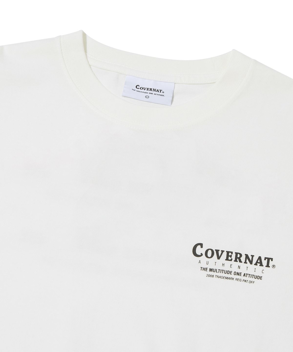 커버낫(COVERNAT) 레이아웃 로고 롱슬리브 오프화이트